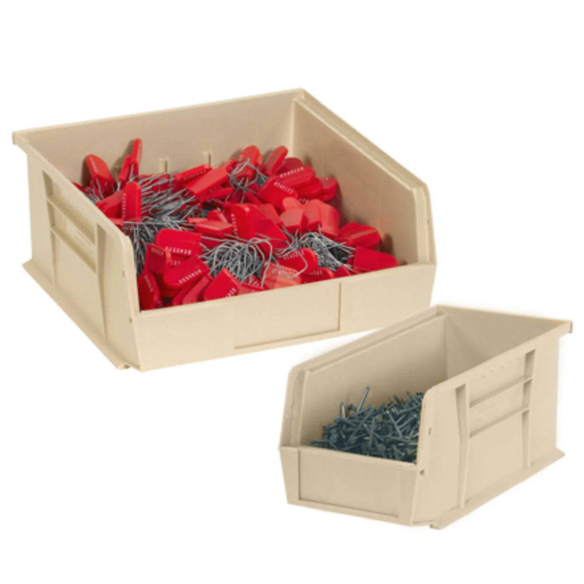 Ivory Plastic Stack & Hang Bin Boxes case/24 R843