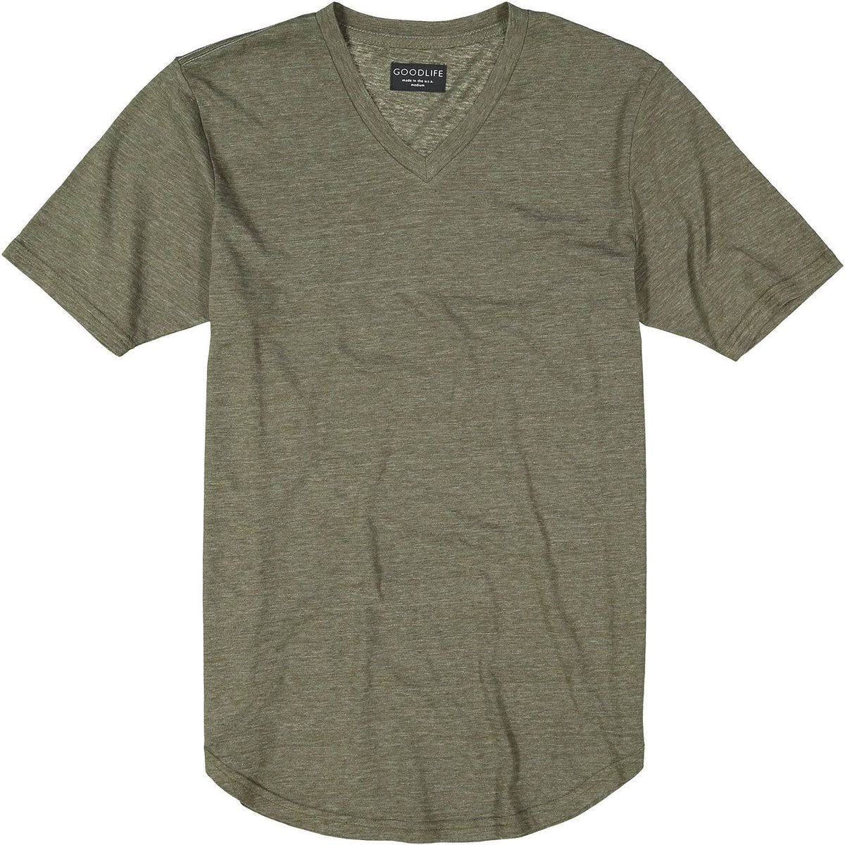 Tri-Blend Scallop V-Neck in Cool Blue, Size: X-Large O98017