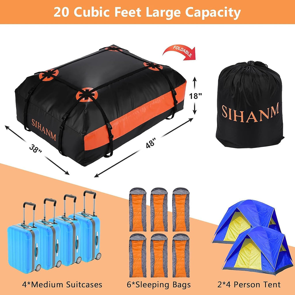 20 Cubic Feet Waterproof Rooftop Cargo Carrier T314088