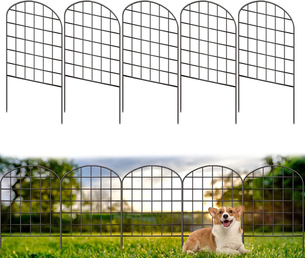 10 Pack Rustproof Coated Metal Garden Fence Border C654