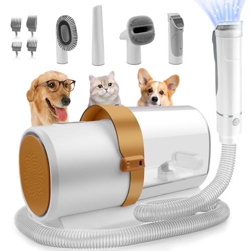 Pet Grooming Kit with 4 Hair Clipper Combs, 2.5L Vacuum Cleaner, and 7 Pet Grooming Tools L1556