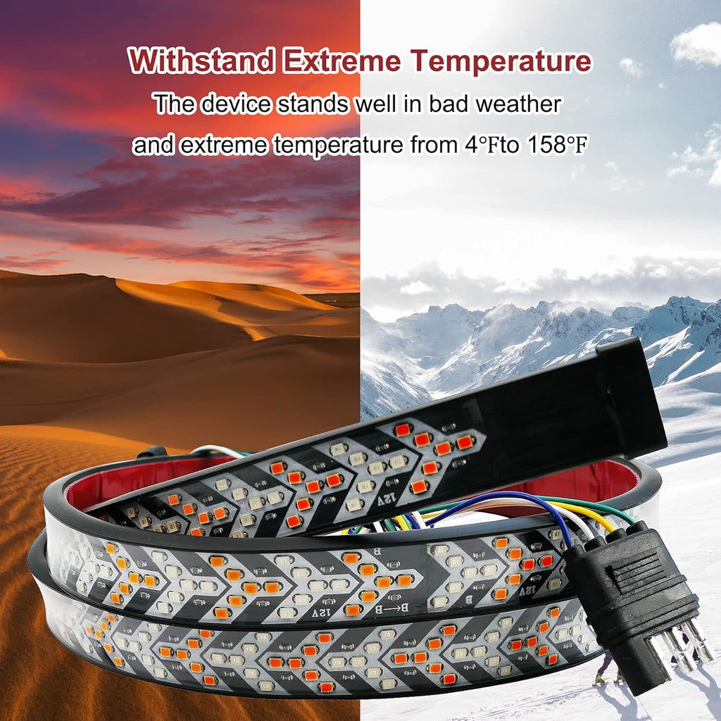 60 Inch 528 LED Tailgate Light Bar with 4-Pin Flat Connector Pack of 2 X832214