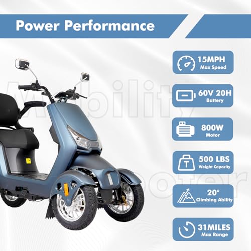 800W All Terrain Mobility Scooter with Seat and Remote Control F50169