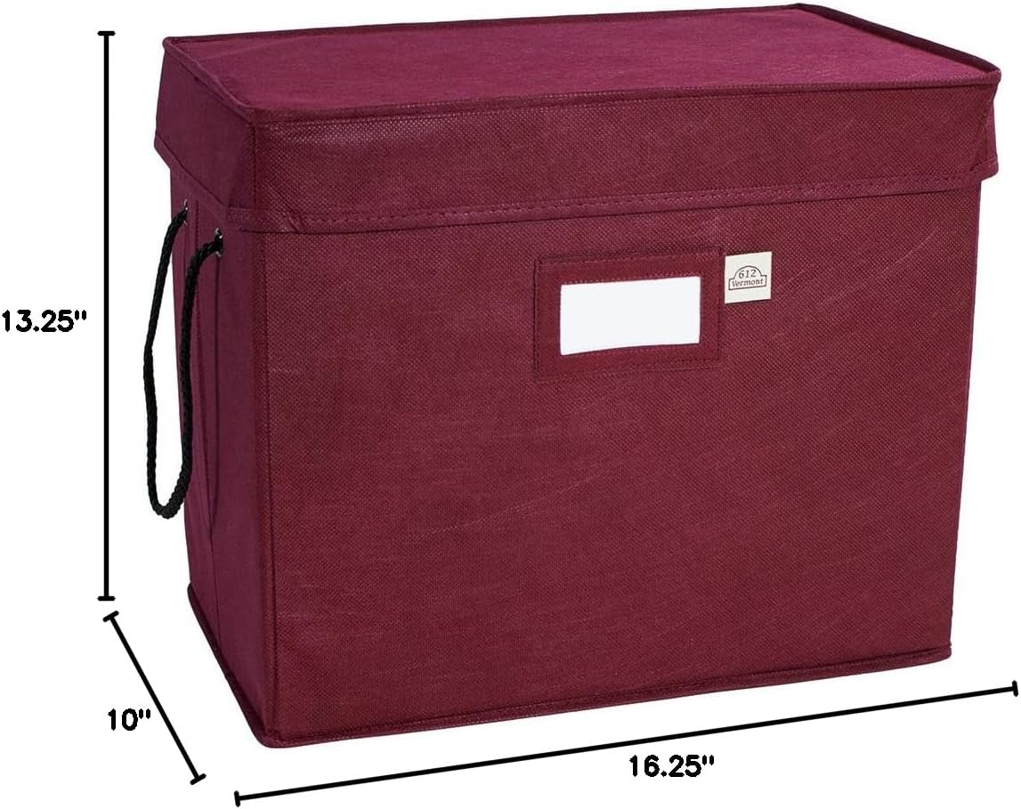 Christmas Ornament Storage Box with Adjustable Dividers, 4 Removable Trays H29066