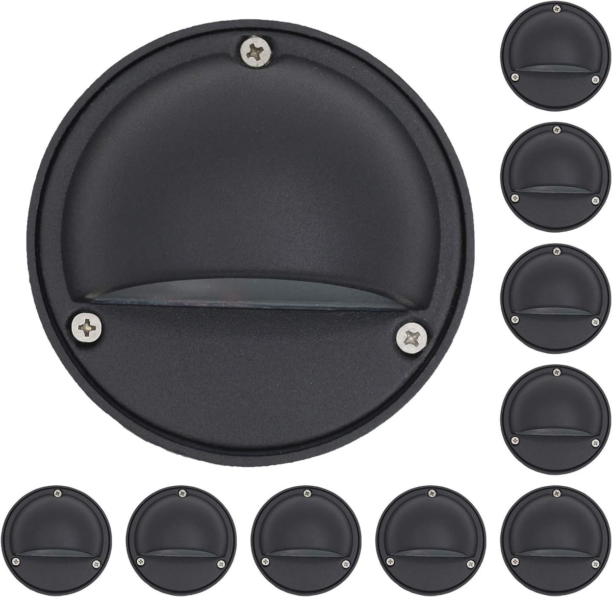 2W Low Voltage LED Deck Lights 3000K Aluminum Pack of 10 W11840