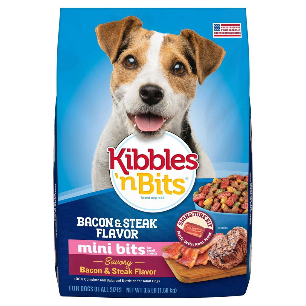 Mini Bits Bacon & Steak Flavor Dry Small Breed Dog Food A146672