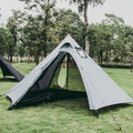 Tipi Tent with Wood Stove Jack, Double Door, Removable Mesh Inner Tent R44545