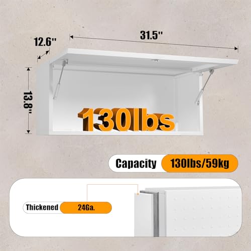 Metal Garage Storage Cabinet Wall Mount with Adjustable Shelf T684774