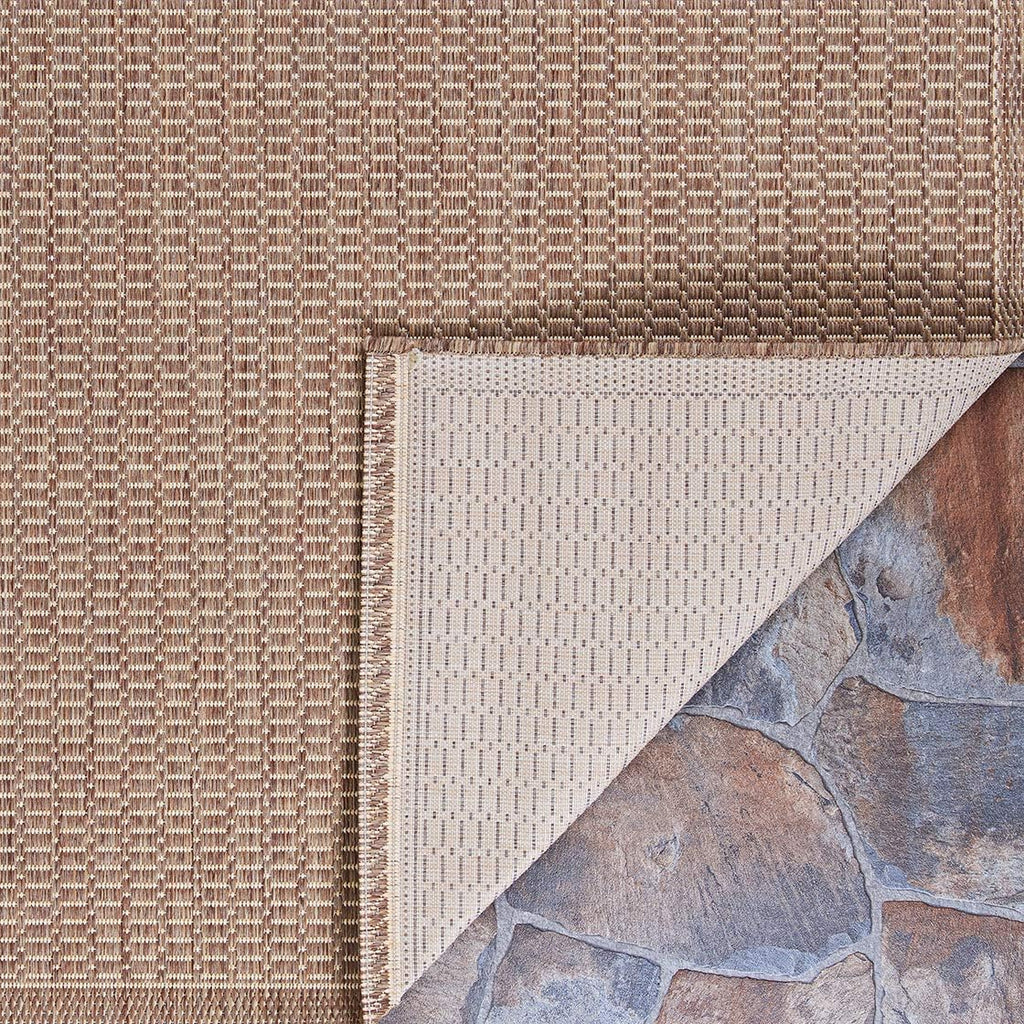 Cocoa Brown-Natural 7'6" Indoor/Outdoor Area Rug X133228