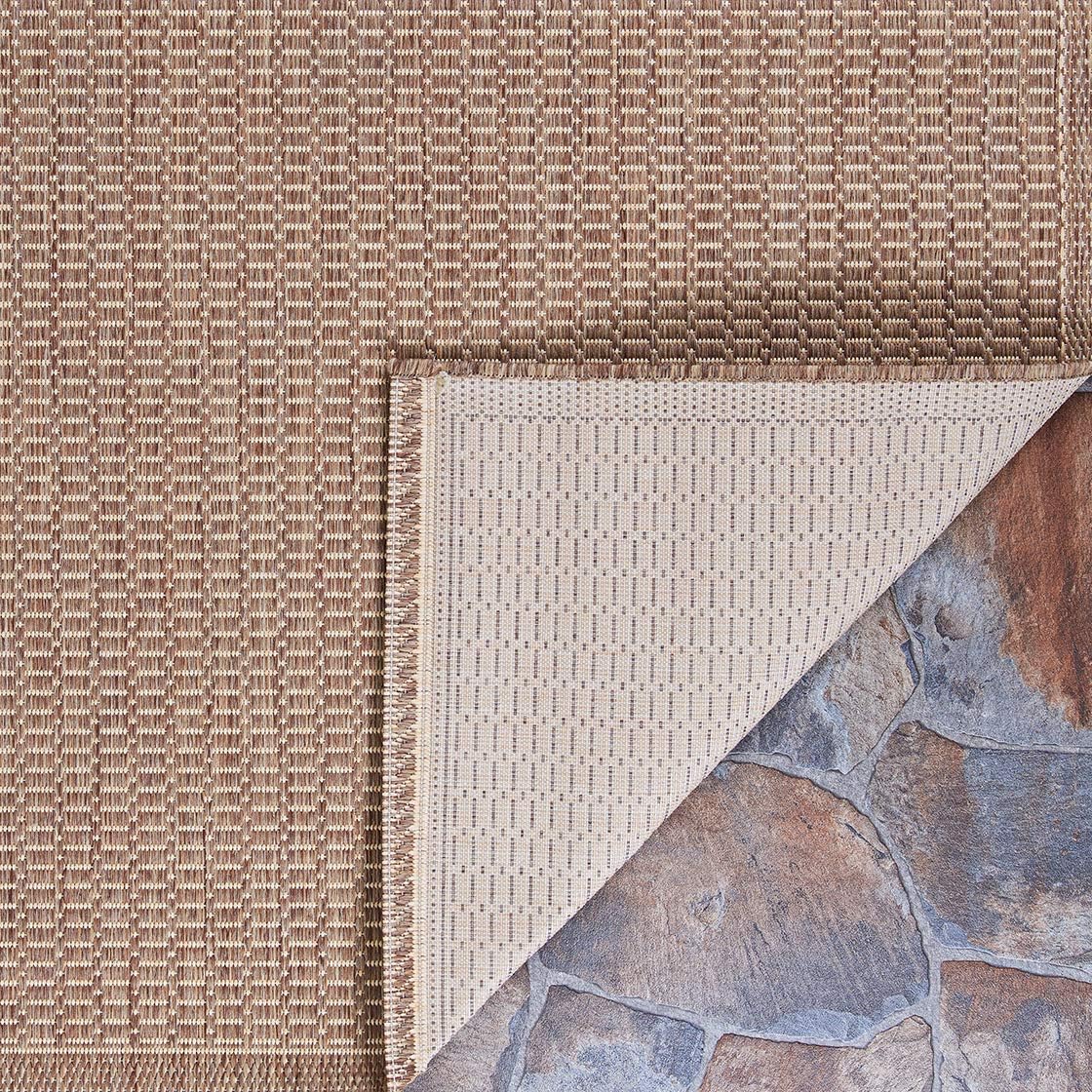 Cocoa Brown-Natural 7'6" Indoor/Outdoor Area Rug X133228