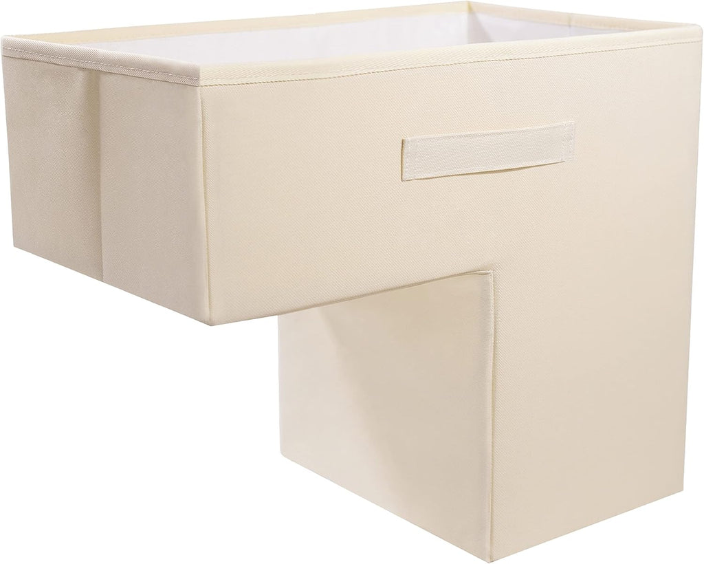 Black Foldable Water-Resistant Stair Basket with Handles F5413
