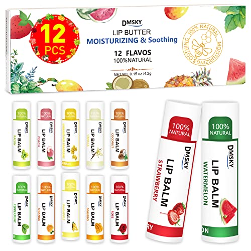 Natural Lip Balm 36 Pack with Vitamin E and Coconut Oil V846