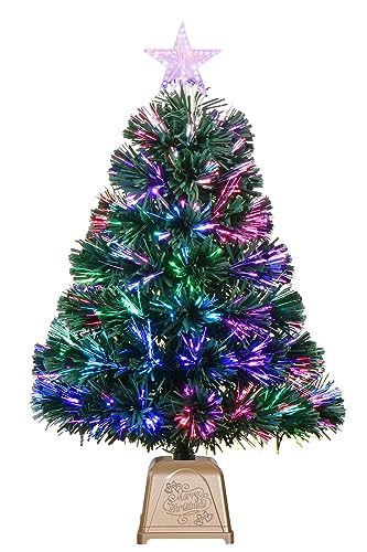 Green Fiber Optic Pre-Lit Artificial Mini Christmas Tree I844171