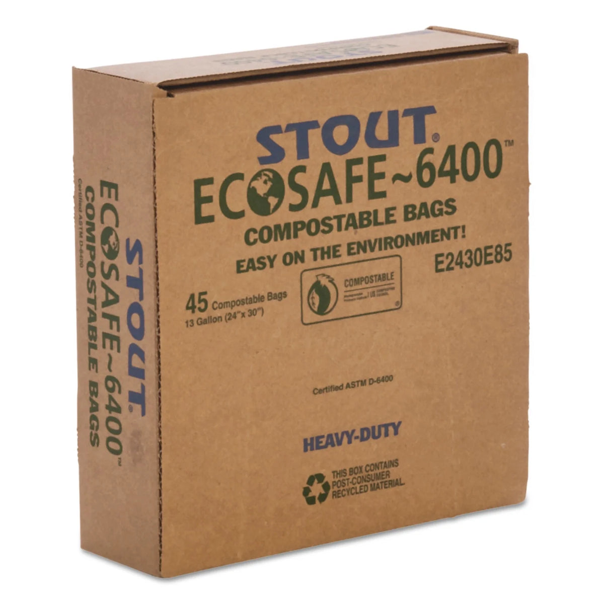 Compostable Trash Bags 13 gal 45/Box Green B174