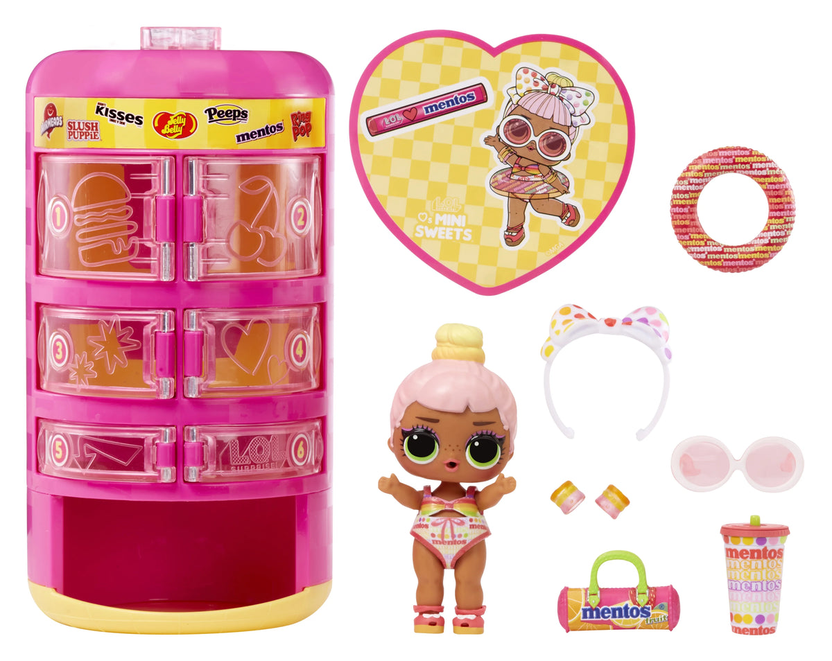 Mini Sweets Surprise-O-Matic Series 2 with 8 Surprises, Accessories, Limited Edition Doll, Candy Theme, Collectible Doll M909