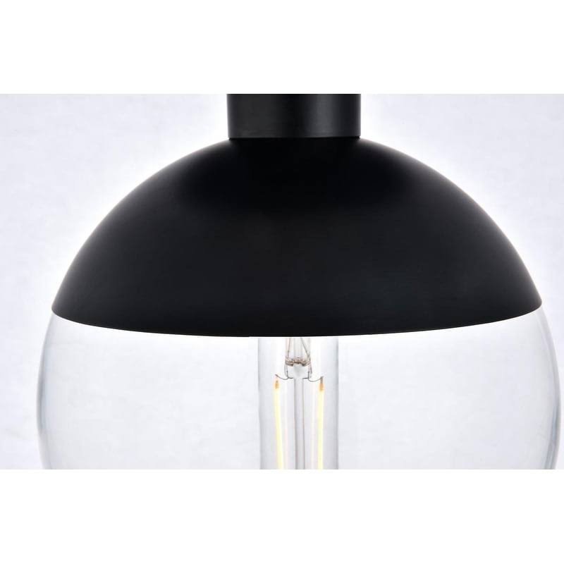 Clear Glass 1-Light Flush Mount Chrome L54573