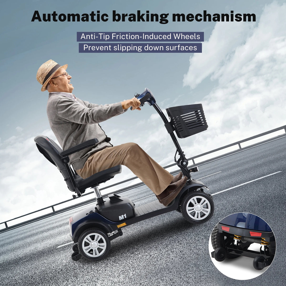 Blue 4 Wheel Mobility Scooter Z456483