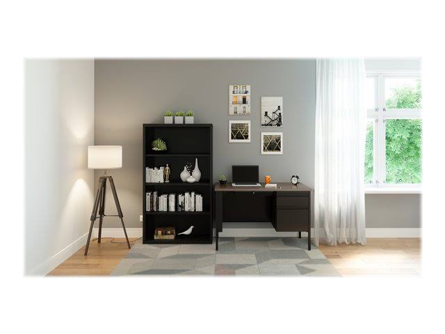 4 Shelf Metal Bookcase in Black L9761