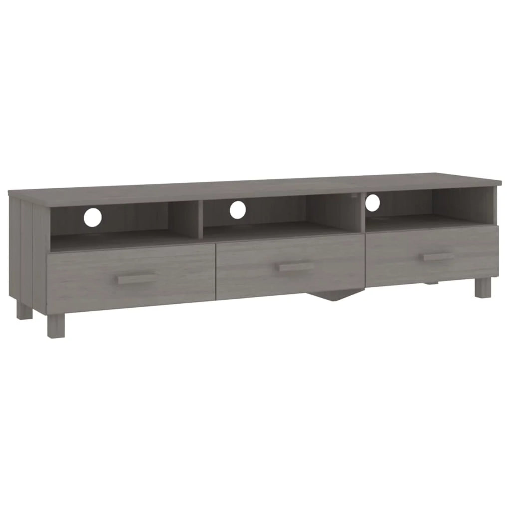 Gray Solid Wood Pine TV Stand V82211