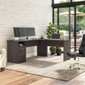72W L Shaped Computer Desk with File F889510