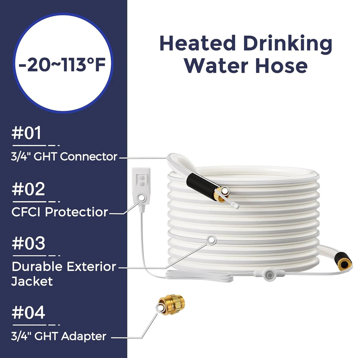 Heated Water Hose with GFCI D91185