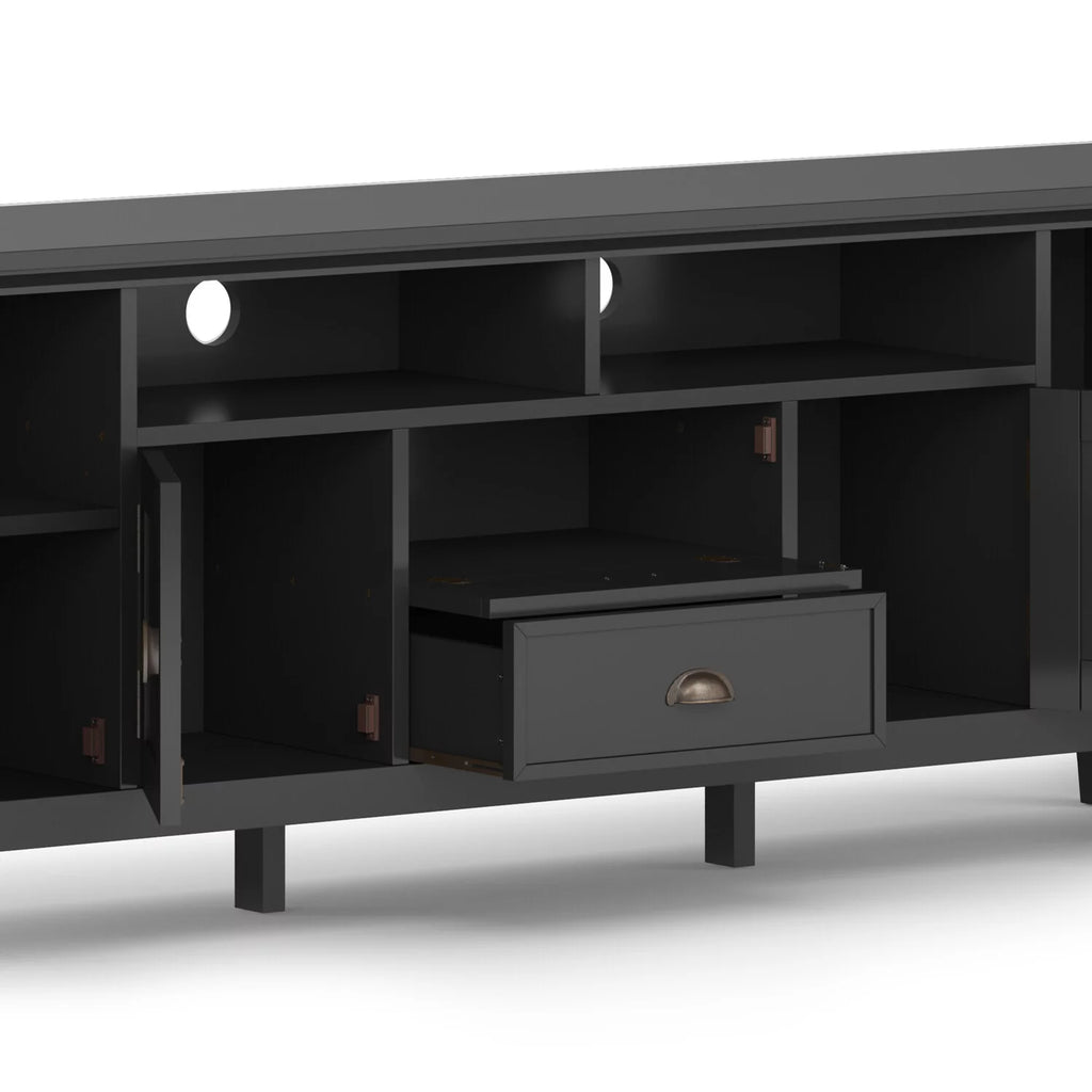 Black Wood 72 inch TV Media Stand C70715