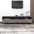 Gray Solid Wood Pine TV Stand V82211