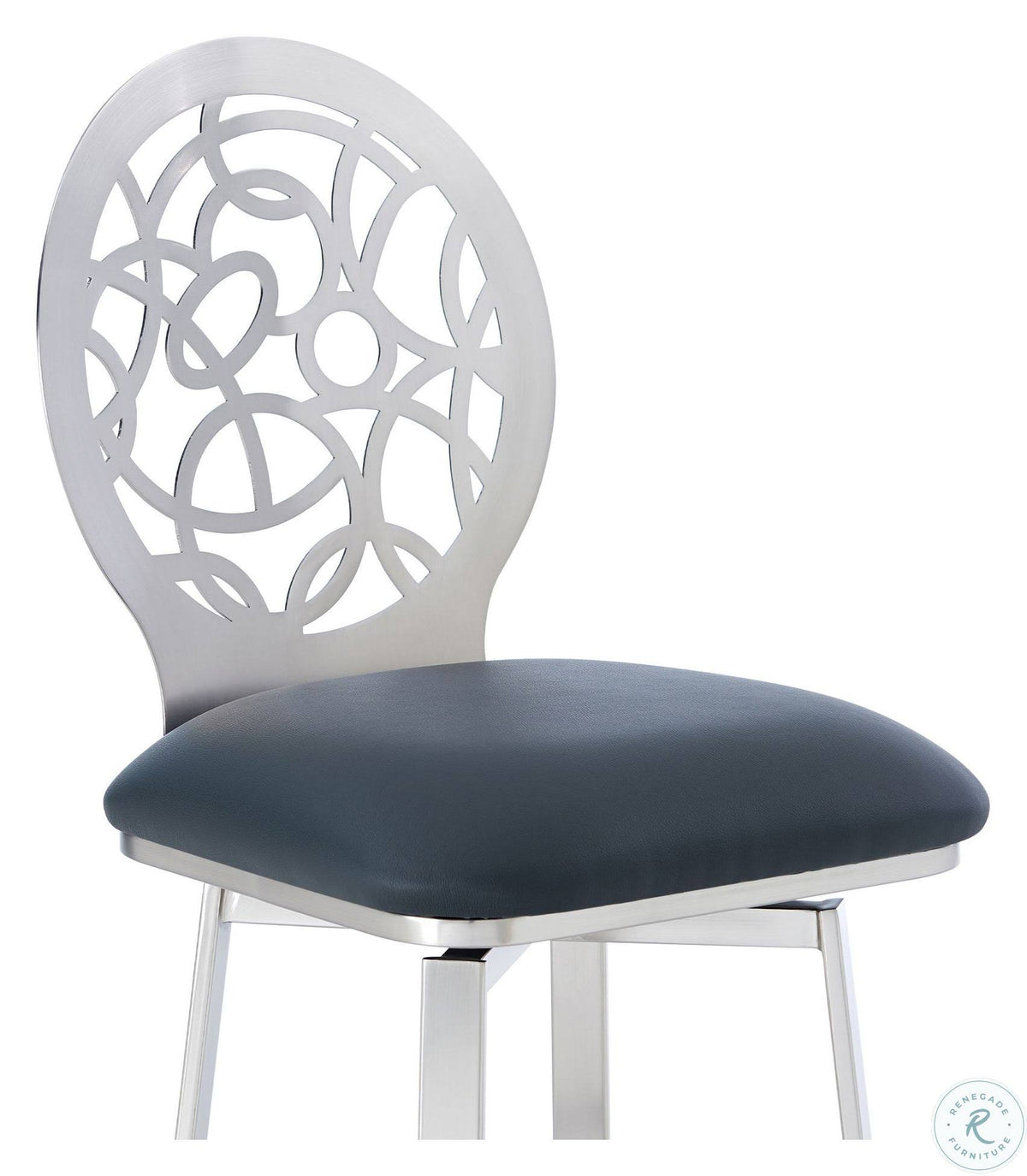 Grey Faux Leather Bar Height Barstool K971