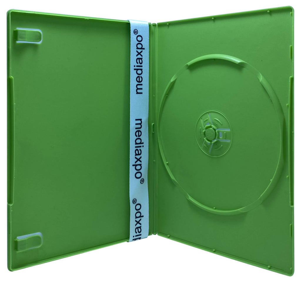 200 Slim Solid Green Single DVD Cases 7mm K539