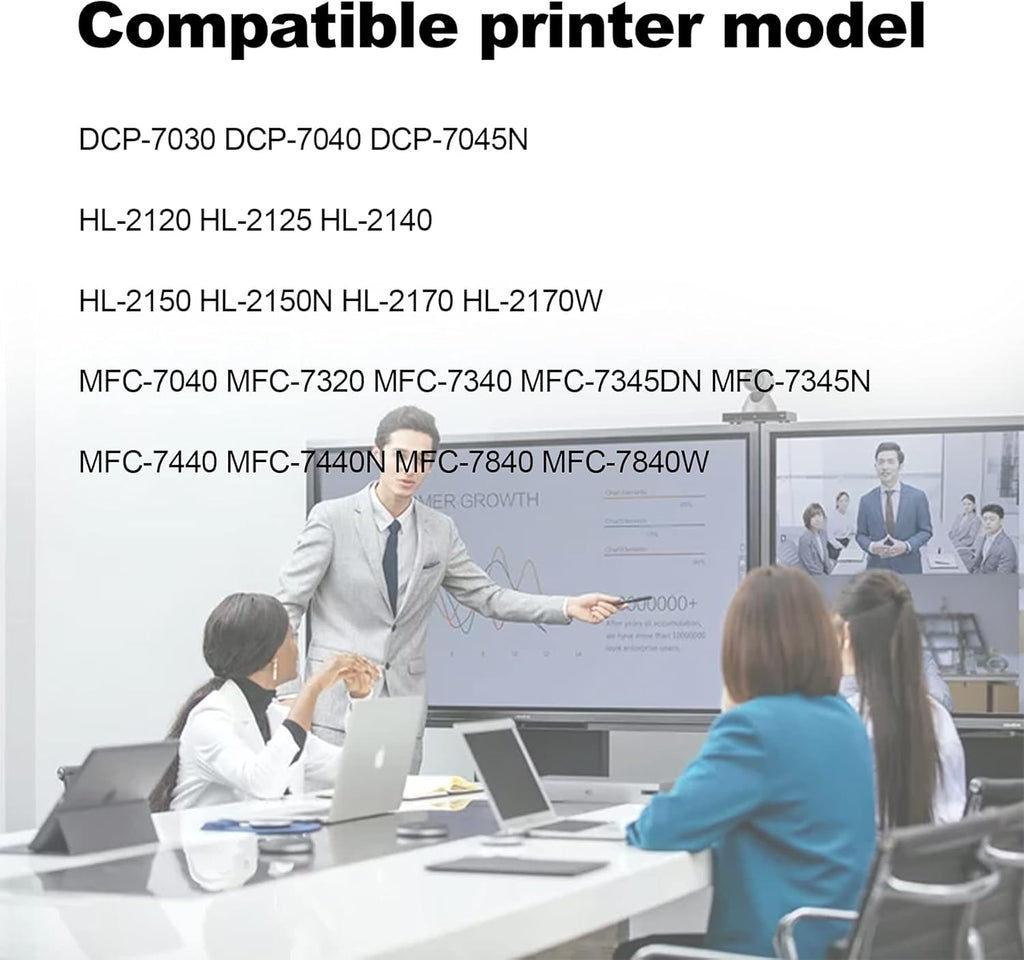 3 Pack Black High Yield Toner Cartridge for Brother Printer E6730