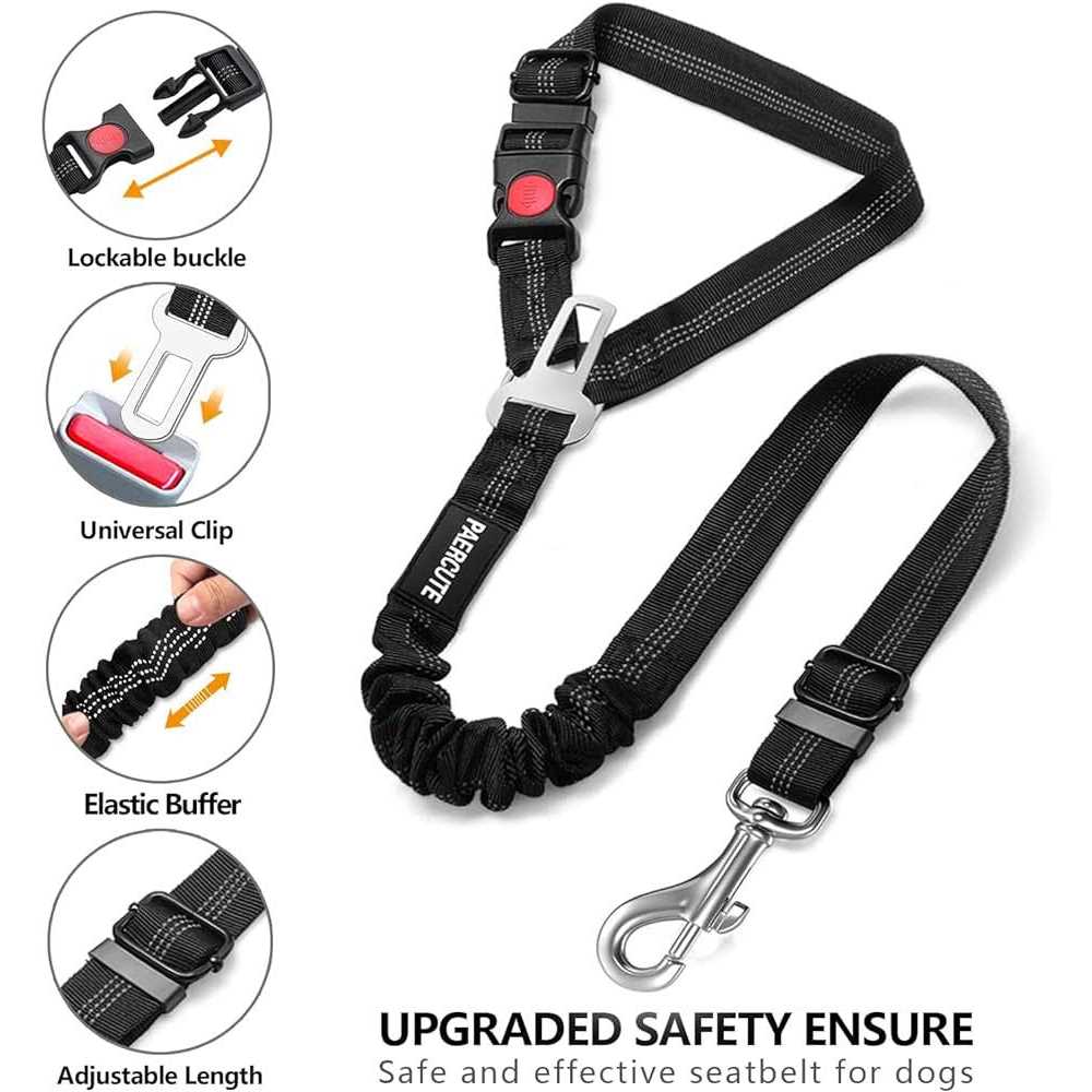 3 Piece Set Adjustable Dog Car Seat Belt R9377