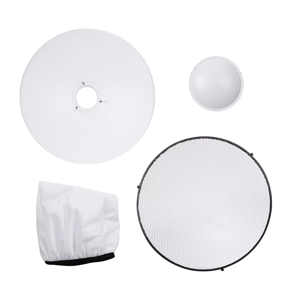 22 Inch Beauty Dish Reflector Diffuser with Honeycomb Soft Cloth Q95340