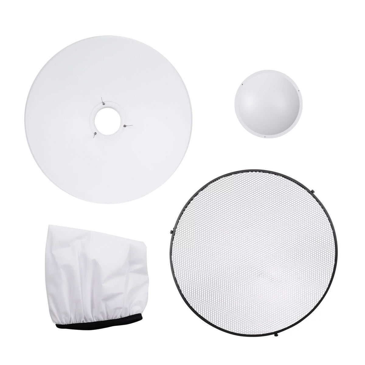 22 Inch Beauty Dish Reflector Diffuser with Honeycomb Soft Cloth Q95340