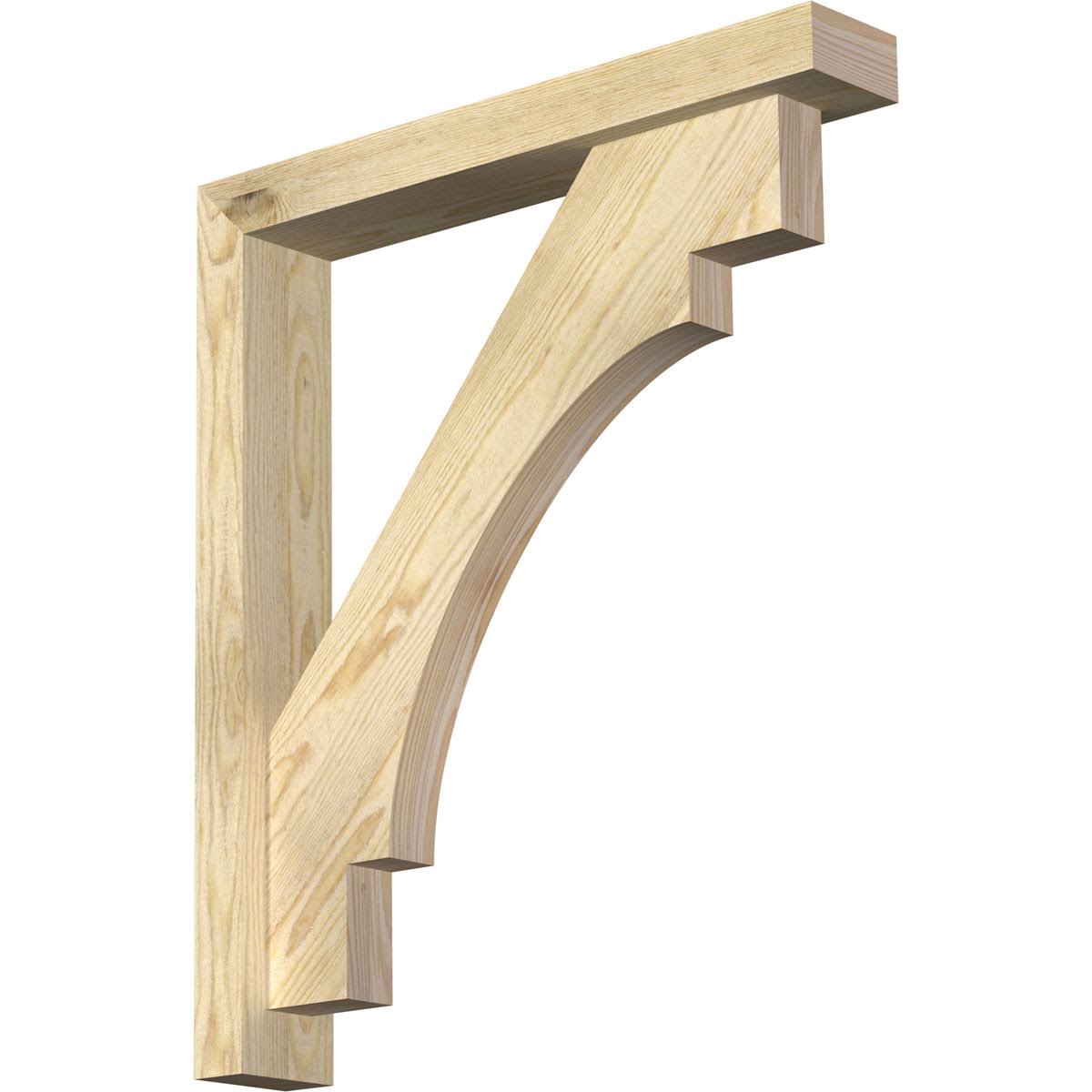 Rough Sawn Bracket with Offset Brace, Douglas Fir F41672