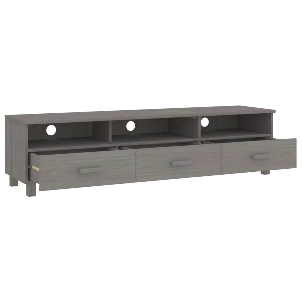 Gray Solid Wood Pine TV Stand V82211