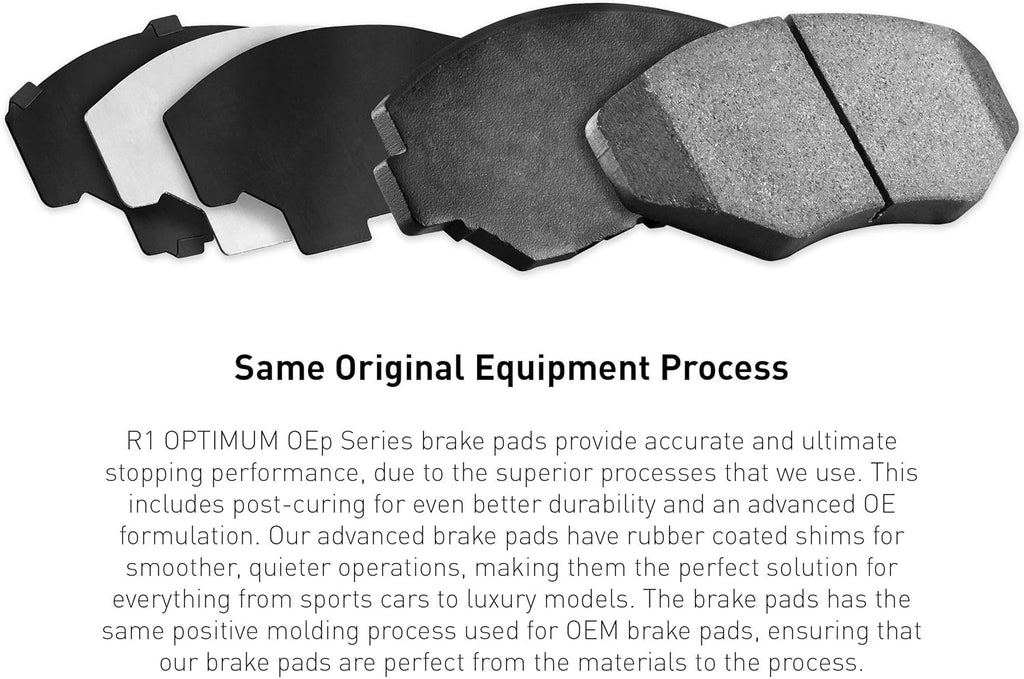 Front Carbon Brake Rotors Slotted with Pads and Sensor Wire W981