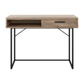 Brown Engineered Wood Grain Finish Desk with Drawer & Cubby Z1764
