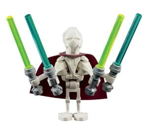 Lego Star Wars Minifigure with Lightsabers and Cape W25953