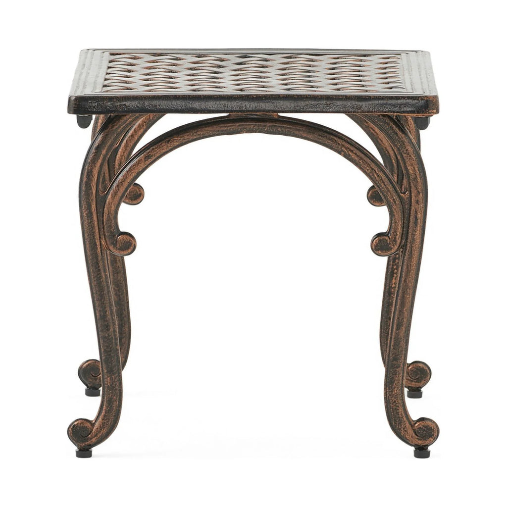 Shiny Copper Aluminum Side Tables Set of 2 I805