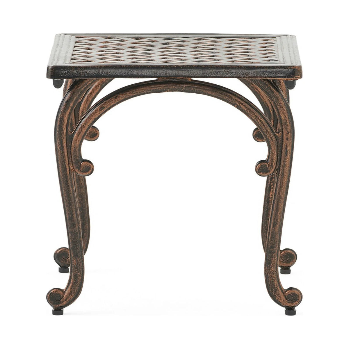Shiny Copper Aluminum Side Tables Set of 2 I805