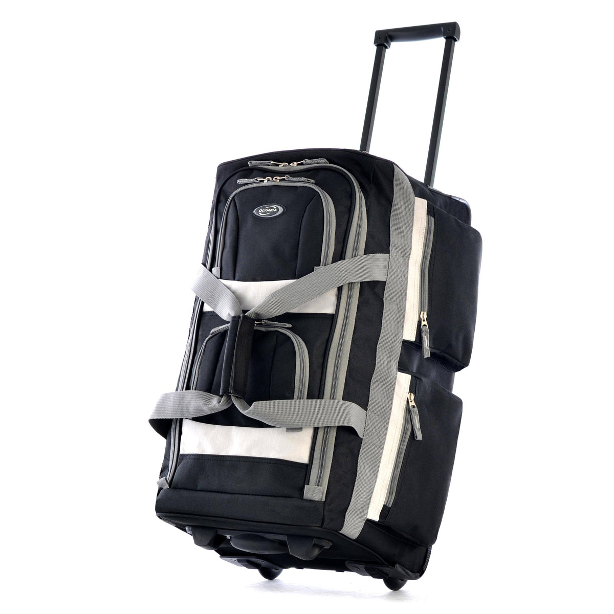 Black 26 inch 8 Pocket Rolling Duffel W108