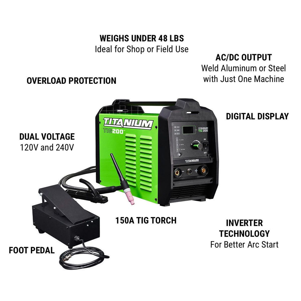 200 AC/DC TIG Welder with 120/240V Input S541