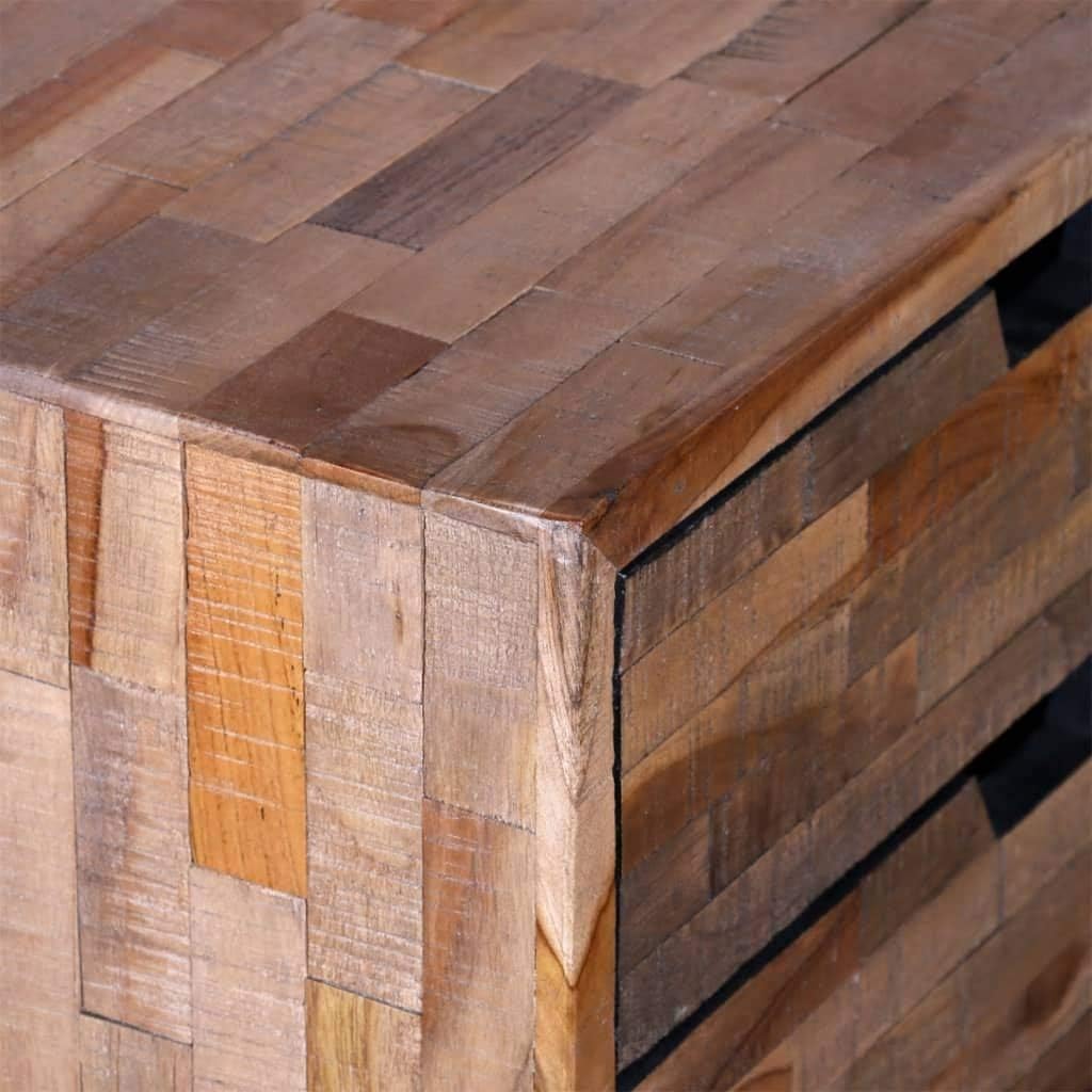 Side Cabinet with 2 Drawers Reclaimed Teak Wood F465883