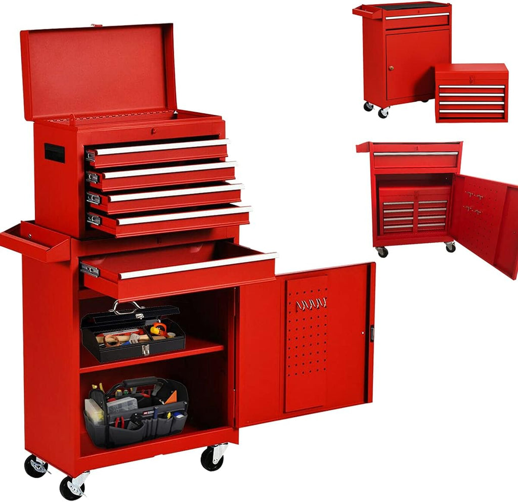 5-Drawer Rolling Tool Chest with Wheels and Lockable Tool Chest with Drawer A6401