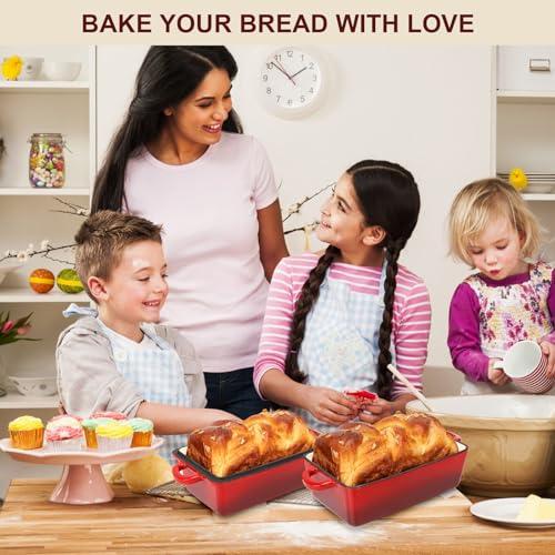 9x5 Inch Enameled Cast Iron Loaf Pan with Lid Q30591