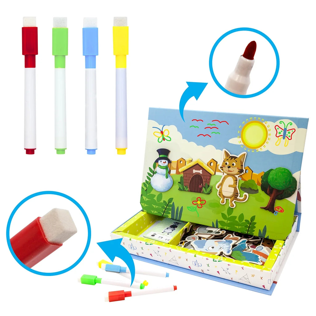 112pc Magnetic Drawing Board Set I9687