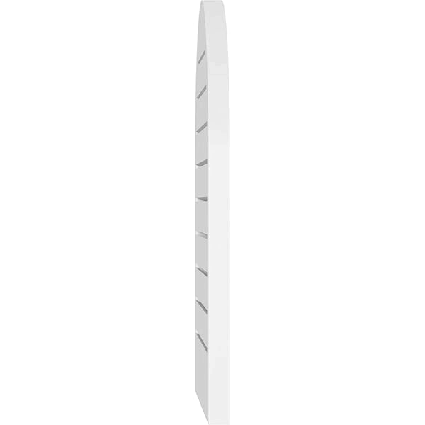Round Top Surface Mount PVC Gable Vent with Brickmoul Q39504