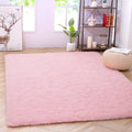 Pink Fluffy Rug 5.3'x7.5' U7813