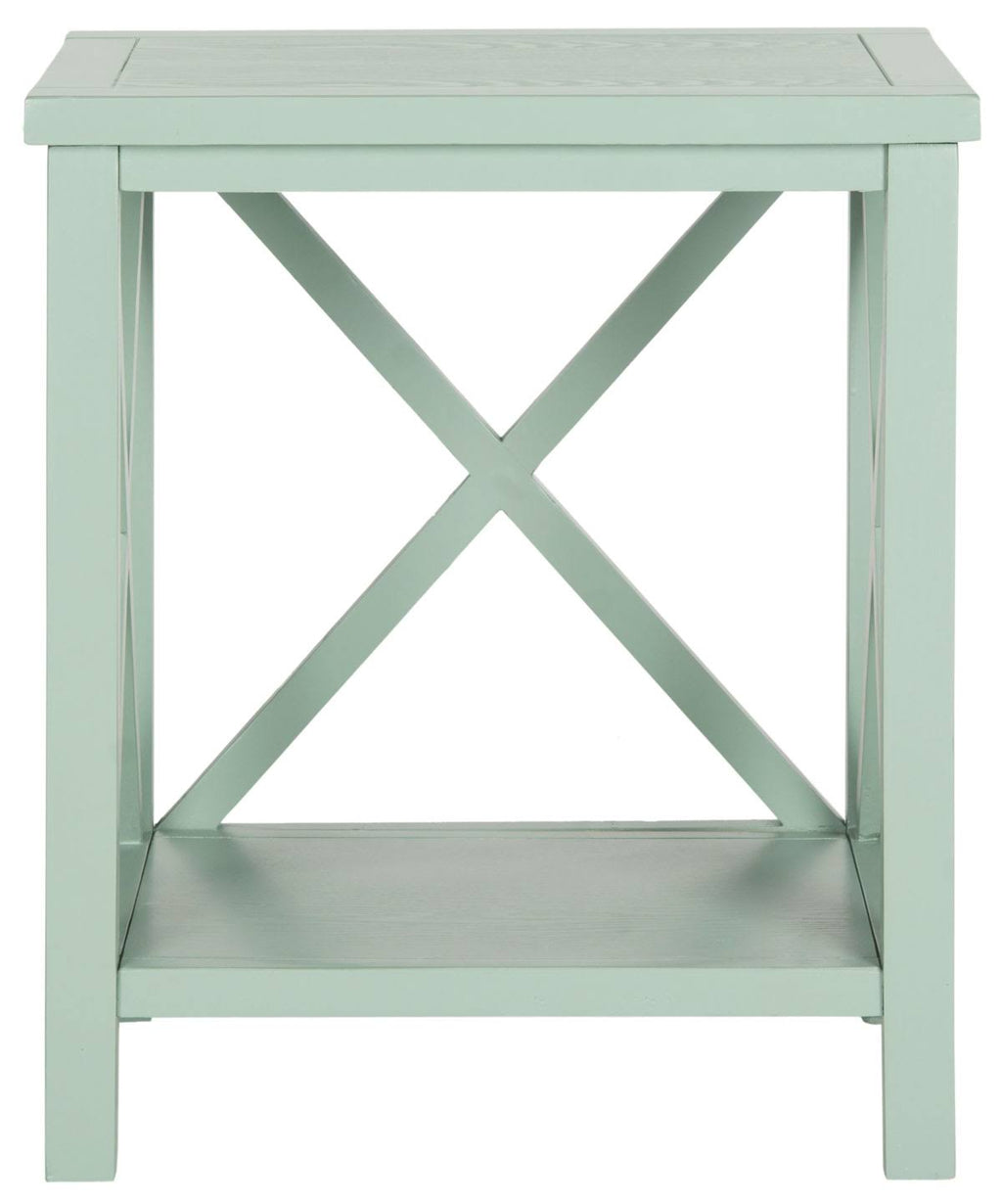 Dusty Green Cross Back End Table W165469