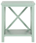 Dusty Green Cross Back End Table W165469